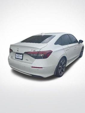 Platinum White Pearl 2025 Honda Civic Hybrid Sport