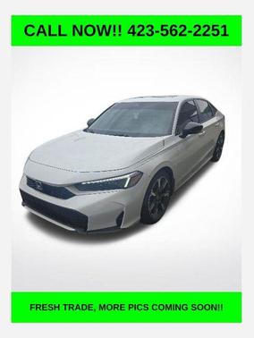 Platinum White Pearl 2025 Honda Civic Hybrid Sport