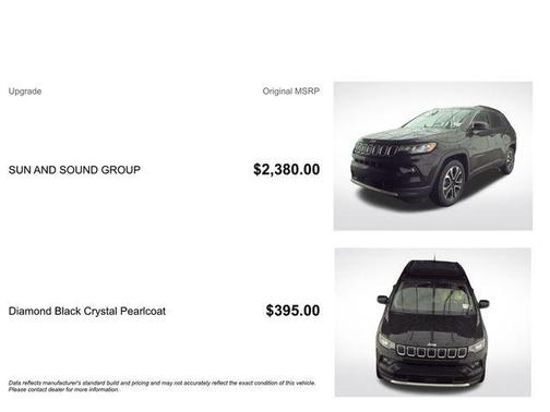 Diamond Black Crystal Pearlcoat 2022 Jeep Compass Limited