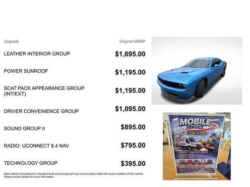 B5 Blue Pearlcoat 2016 Dodge Challenger R/T Scat Pack