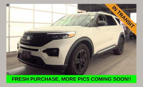 Star White Metallic Tri-Coat 2024 Ford Explorer XLT