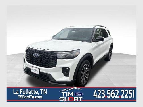 Star White Metallic Tri-Coat 2026 Ford Explorer ST-Line