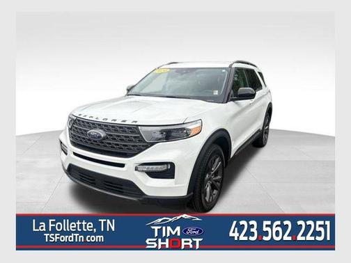 Star White Metallic Tri-Coat 2024 Ford Explorer XLT
