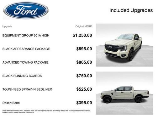 Desert Sand 2026 Ford Ranger XLT