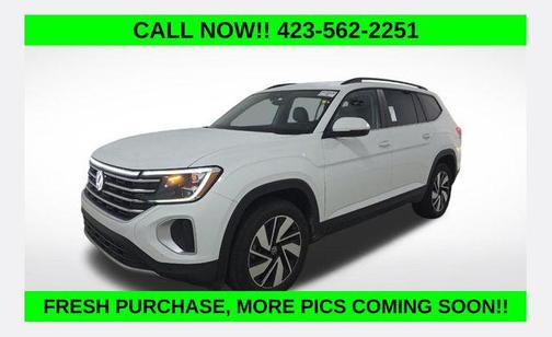 Pure White 2025 Volkswagen Atlas 2.0T SE w/Technology 4MOTION