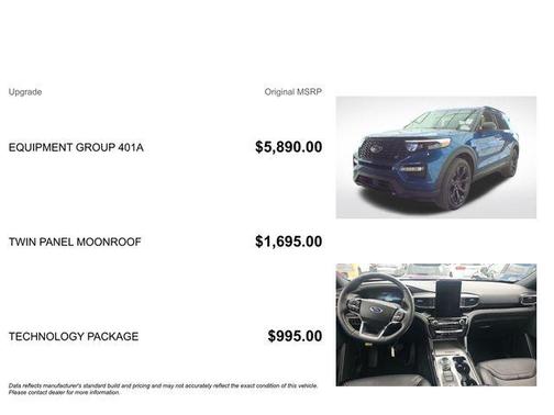 Atlas Blue Metallic 2023 Ford Explorer ST
