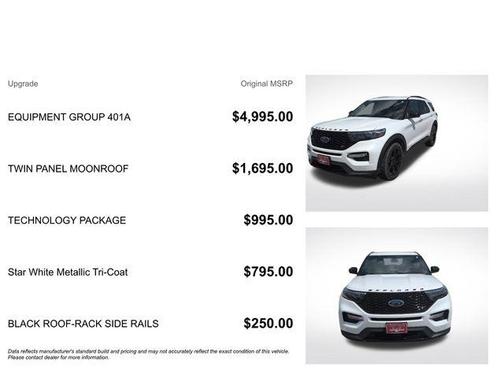 Star White Metallic Tri-Coat 2022 Ford Explorer ST