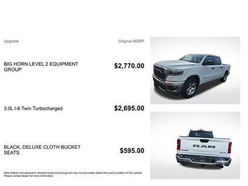 Bright White Clearcoat 2025 RAM 1500 Big Horn/Lone Star