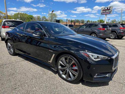 Black Obsidian 2018 INFINITI Q60 3.0t Red Sport 400