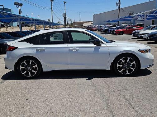 Platinum White Pearl 2026 Honda Civic Hybrid Sport Touring