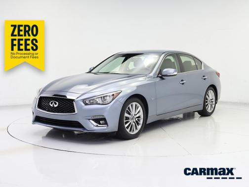 Blue 2018 INFINITI Q50 Luxe