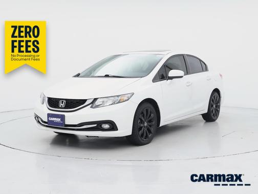 White 2015 Honda Civic EX-L
