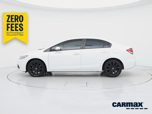 White 2015 Honda Civic EX-L