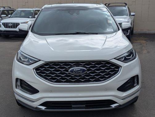 Star White Metallic Tri-Coat 2020 Ford Edge Titanium