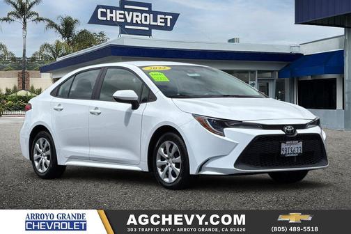 White 2022 Toyota Corolla LE
