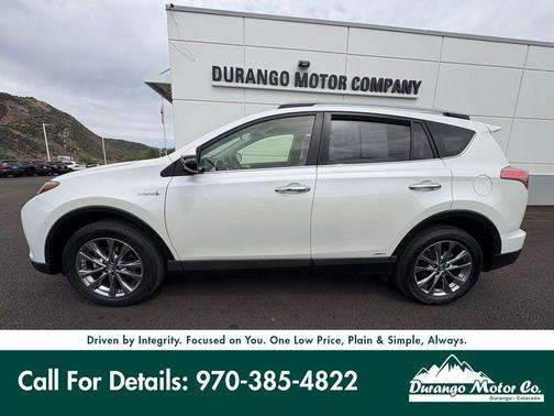 Blizzard Pearl 2018 Toyota RAV4 Hybrid Limited