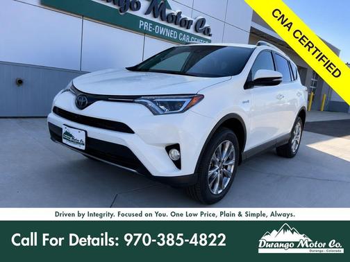 Blizzard Pearl 2018 Toyota RAV4 Hybrid Limited