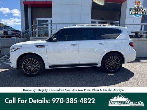 Aspen White 2024 INFINITI QX80 SENSORY