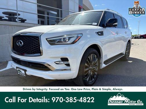 Aspen White 2024 INFINITI QX80 SENSORY