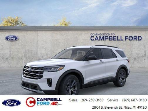 Space White Metallic 2026 Ford Explorer Active