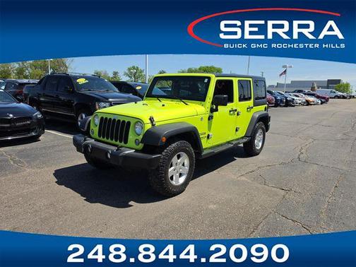 Hypergreen Clearcoat 2016 Jeep Wrangler Unlimited Sport