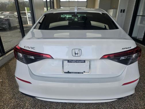 Platinum White Pearl 2024 Honda Civic Sport