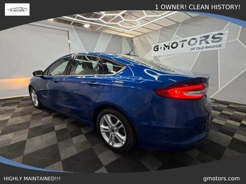 Blue 2018 Ford Fusion Hybrid S