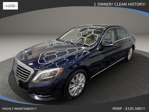 Blue 2015 Mercedes-Benz S-Class S 550 4MATIC