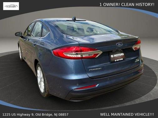 Blue 2019 Ford Fusion Hybrid SE