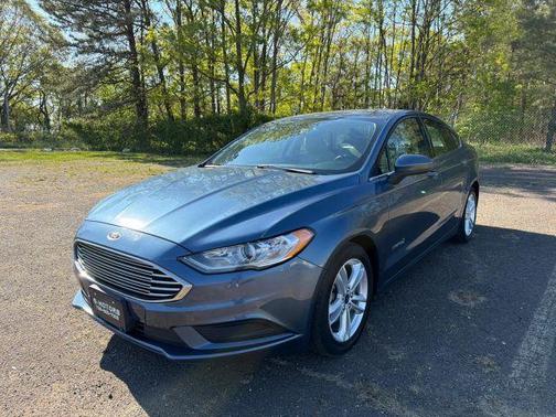 Blue 2018 Ford Fusion Hybrid S