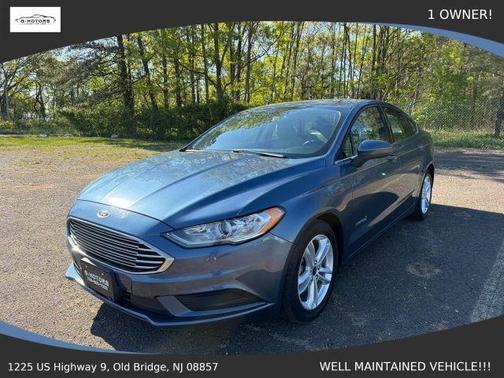 Blue 2018 Ford Fusion Hybrid S