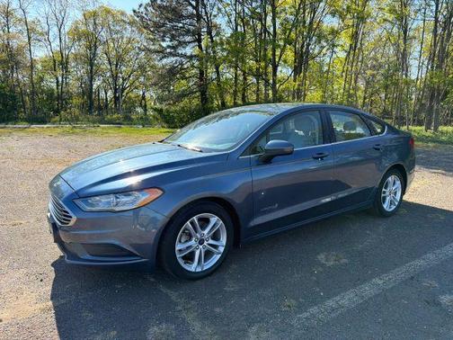 Blue 2018 Ford Fusion Hybrid S
