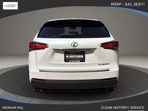 White 2017 Lexus NX 200t Base