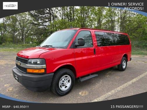 Red 2020 Chevrolet Express 3500 LS