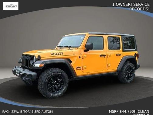 Yellow 2021 Jeep Wrangler Unlimited Sport