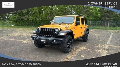 Yellow 2021 Jeep Wrangler Unlimited Sport