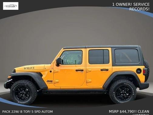 Yellow 2021 Jeep Wrangler Unlimited Sport