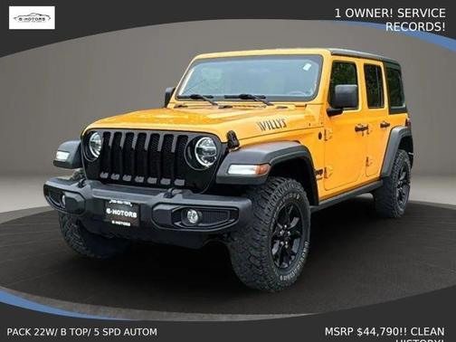 Yellow 2021 Jeep Wrangler Unlimited Sport