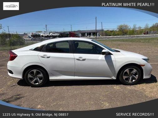 White 2019 Honda Civic LX