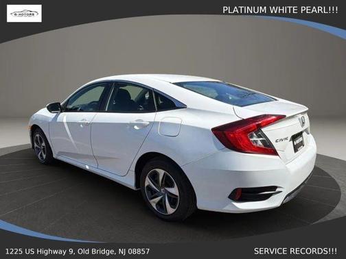 White 2019 Honda Civic LX