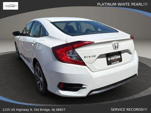 White 2019 Honda Civic LX
