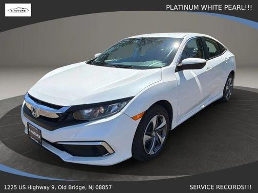 White 2019 Honda Civic LX