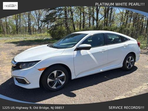 White 2019 Honda Civic LX