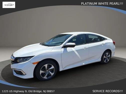 White 2019 Honda Civic LX