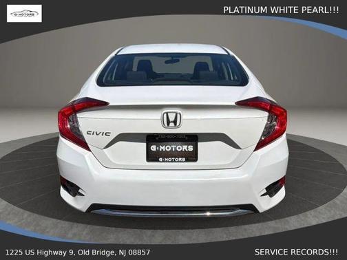 White 2019 Honda Civic LX