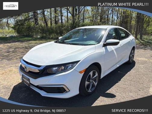 White 2019 Honda Civic LX