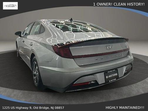 Silver 2021 Hyundai SONATA Hybrid Blue