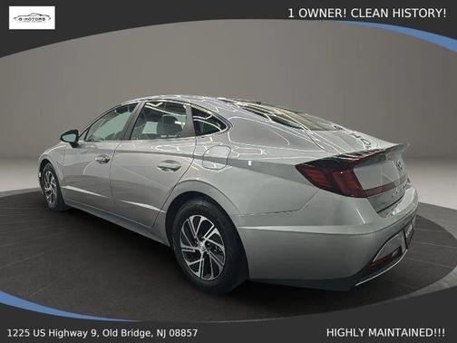 Silver 2021 Hyundai SONATA Hybrid Blue