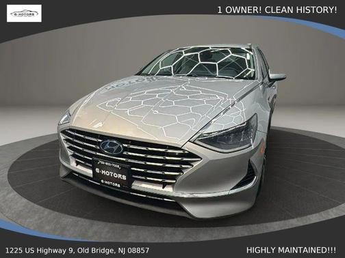 Silver 2021 Hyundai SONATA Hybrid Blue