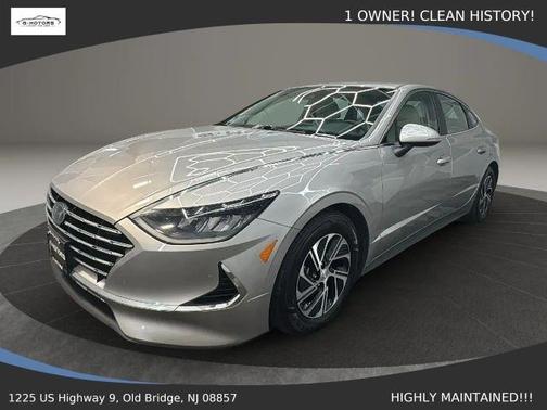 Silver 2021 Hyundai SONATA Hybrid Blue